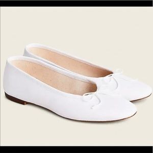 NIB Jcrew White Zoe ballet flat, size 7